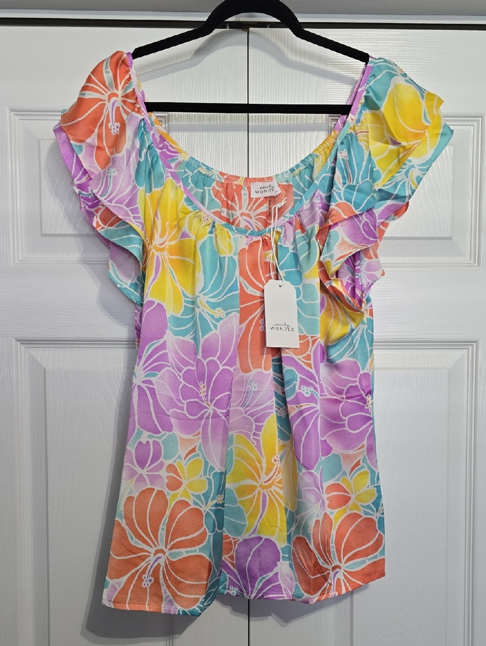 🆕️ Emily Wonder Floral Ruffle Sleeve Top - Multi